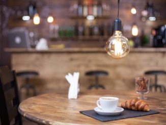 a table in a coffee show with a coffee in Istanbul