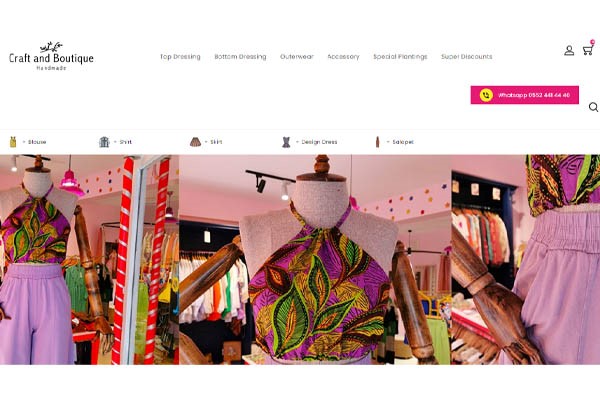 Craft and boutik page