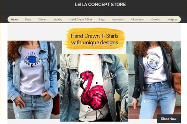 Leila concept store page