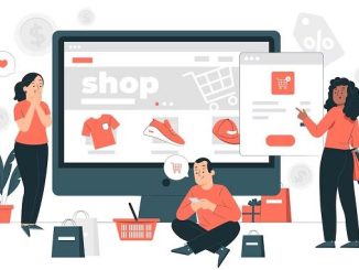Ecommerce web page concept illustration