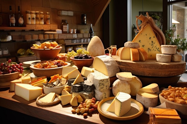 Different french cheese rolls inside Top 3 Places to Buy Cheese in Istanbul, Turkey