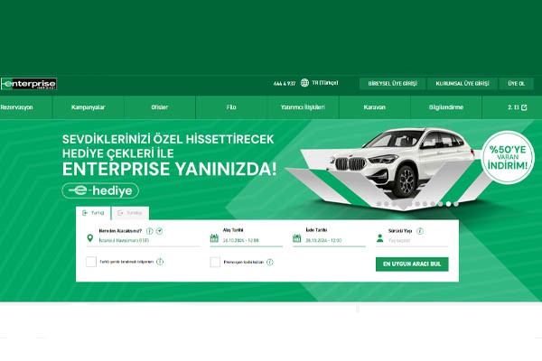 Enterprice rent a car page