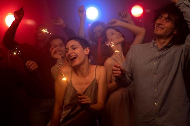 People dancing in a club