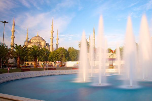 Blue mosque fountain