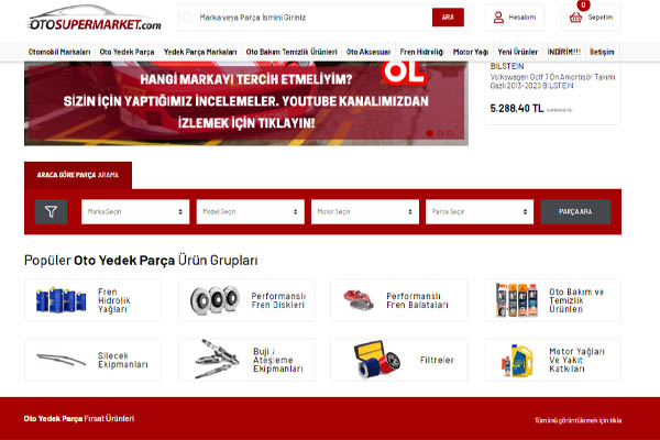 Oto supermarket page