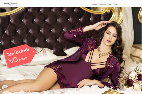 Sweet night lingerie page