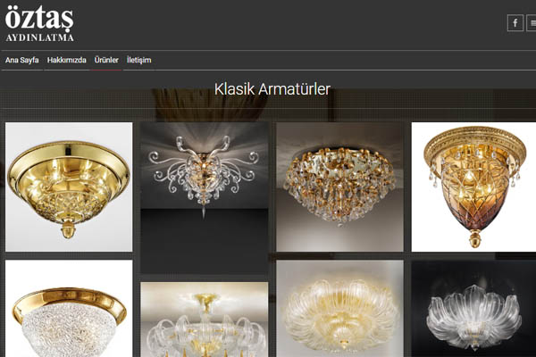 Oztas aydinlatma page