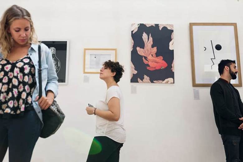 People-attending-art-exhibition